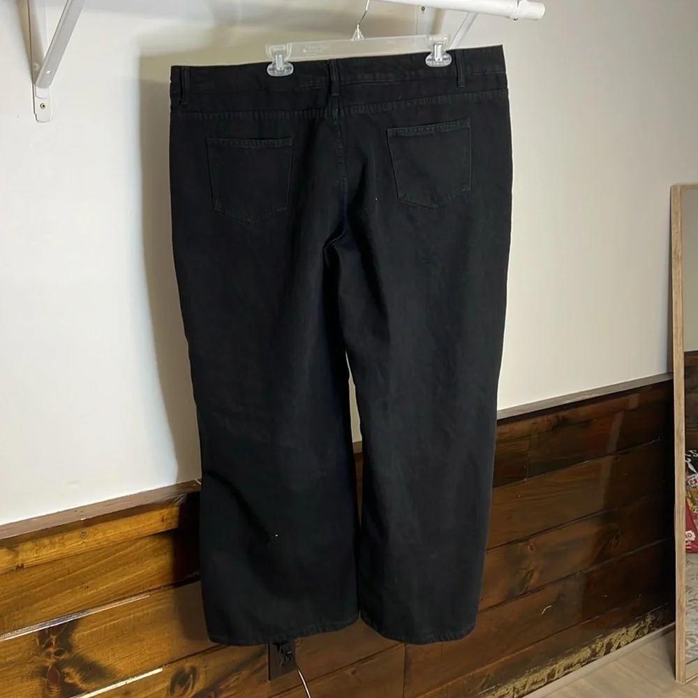 Amazon‎ Wide Leg Black High Rise Jeans- 4X